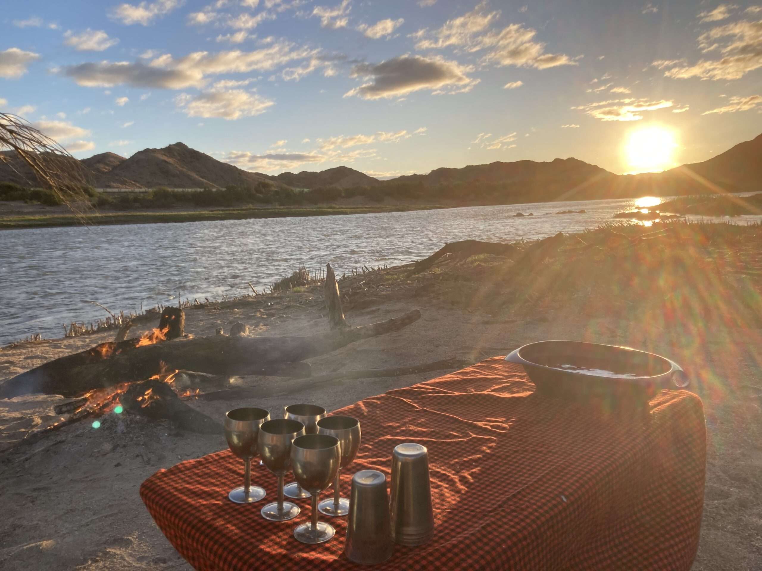 Orange river rafting campsite