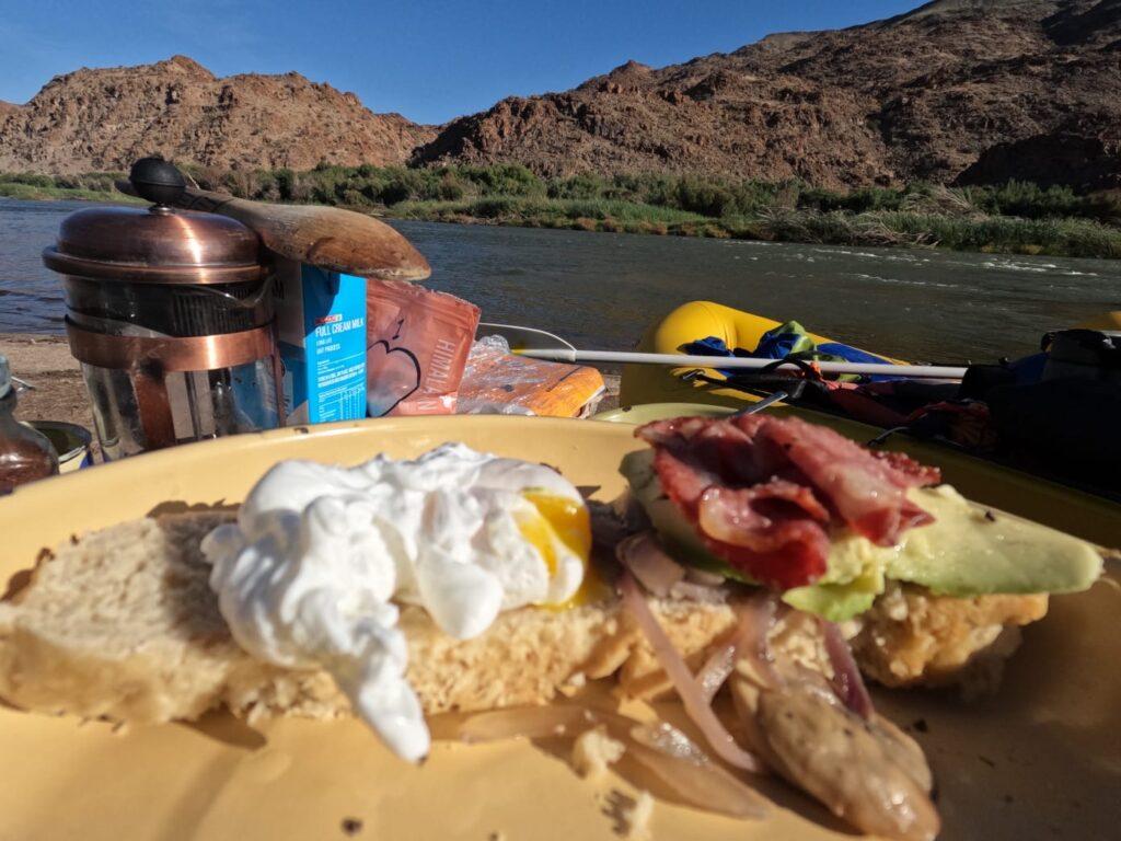 Orange river rafting above Augrabies Falls guided catered camping trip